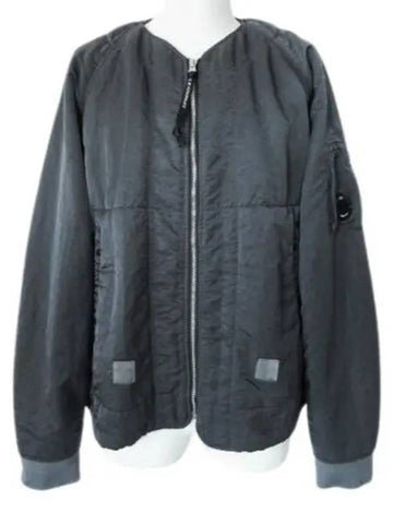 Nylon B Lined Bomber Jacket Black - CP COMPANY - BALAAN 1