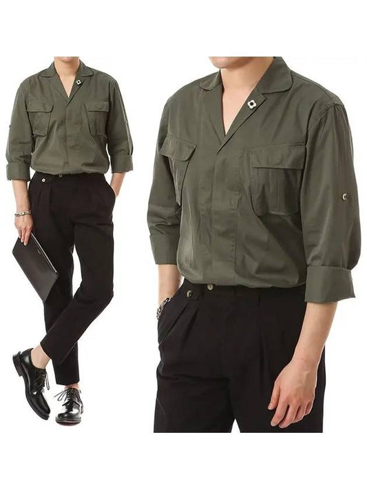 Pocket sleeve rollup shirt EGNICO EGC1020 500 - RVR LARDINI - BALAAN 1