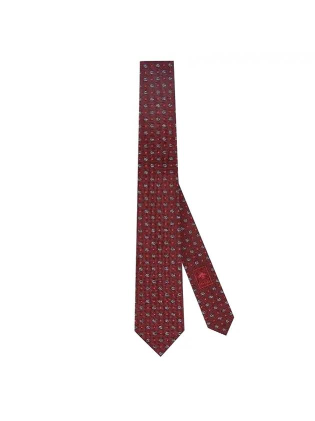 Men's Double G Star Silk Jacquard Tie Red - GUCCI - BALAAN.