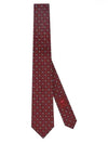 Men's Double G Star Silk Jacquard Tie Red - GUCCI - BALAAN 1