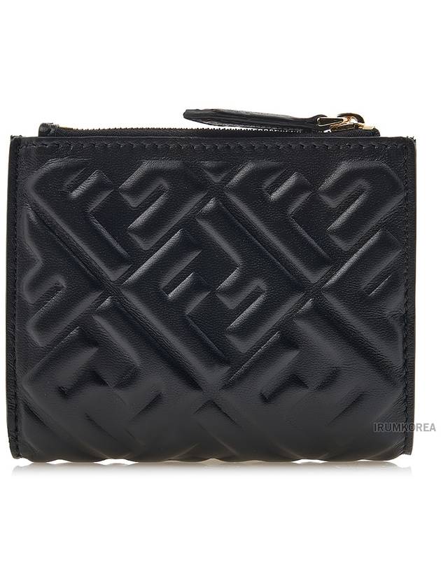 Slim Baguette Embossed FF Logo Half Wallet Black - FENDI - BALAAN 4