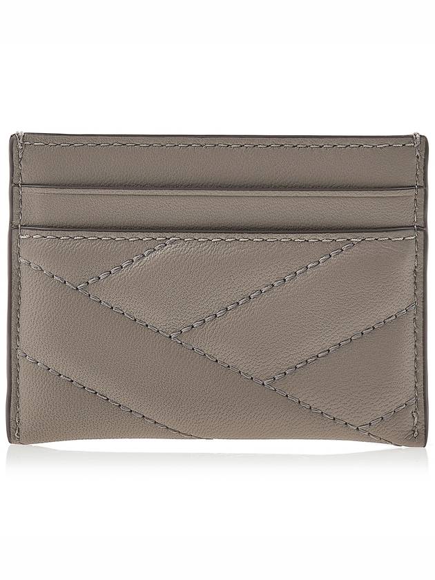 Kira Chevron Logo Card Wallet Grey - TORY BURCH - BALAAN 4