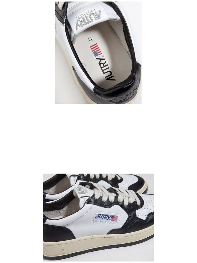 Medalist Leather Low Top Sneakers White Black - AUTRY - BALAAN 8