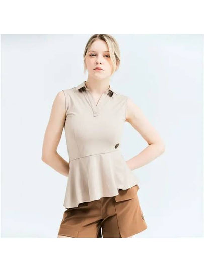 Golf Women s Sharing Point Sleeveless T Shirt Beige - HENRY STUART - BALAAN 2