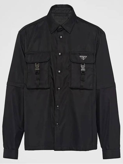 Re-Nylon Shirt Jacket Black - PRADA - BALAAN 2