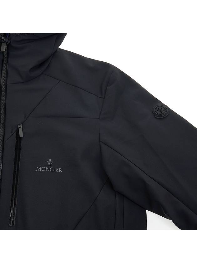 Kyoto softshell down hooded jacket black - MONCLER - BALAAN.