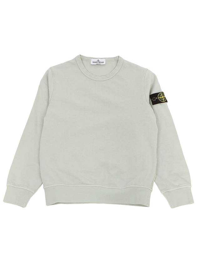 Kids Garment Dyed Logo Wappen Patch Sweatshirt Grey - STONE ISLAND - BALAAN 2