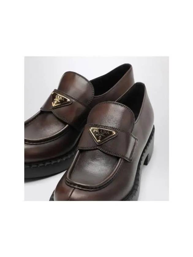 Triangular logo leather loafers 1D246MG0503KY8 P F0003 - PRADA - BALAAN 5