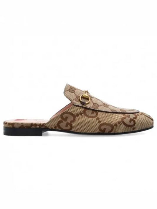 Princetown Jumbo GG Slipper Camel Ebony - GUCCI - BALAAN 2