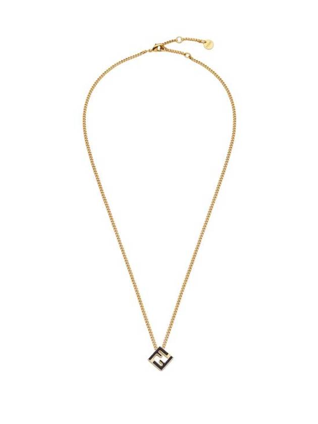 Forever FF Cube Pendant Necklace Black - FENDI - BALAAN 1