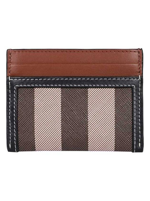 Check Two-Tone Leather Card Wallet Dark Birch Brown - BURBERRY - BALAAN 3