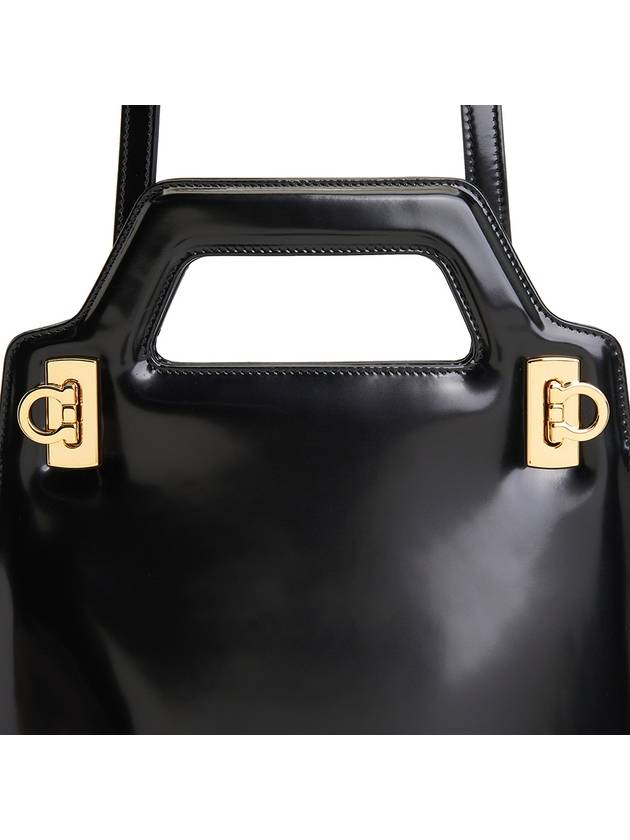 Wanda North South Tote Bag Black - SALVATORE FERRAGAMO - BALAAN 9