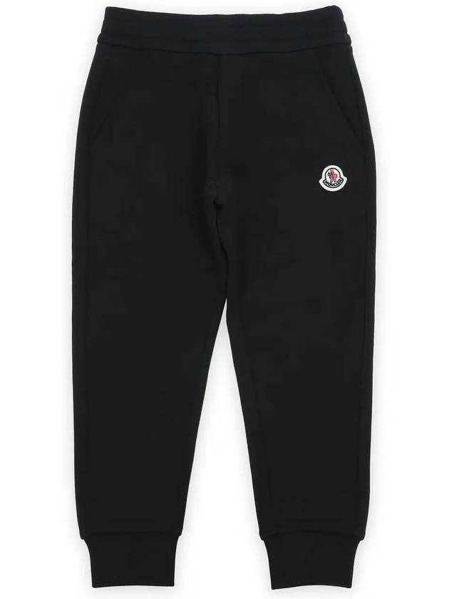 Kids Waffen Patch Training Jogger Pants Black 8H00006 899PS 999 8 10A - MONCLER - BALAAN 3