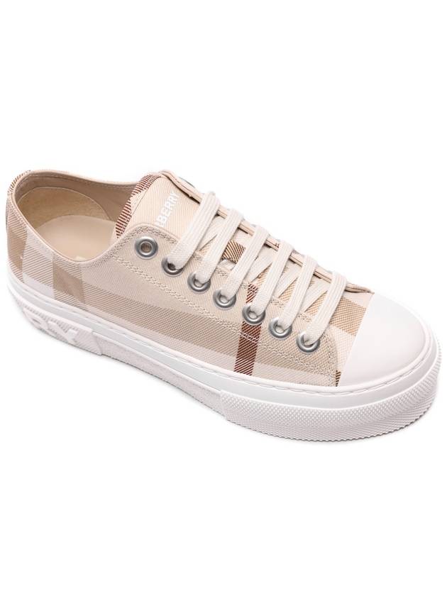 Jack Logo Check Low Top Sneakers Beige - BURBERRY - BALAAN 4