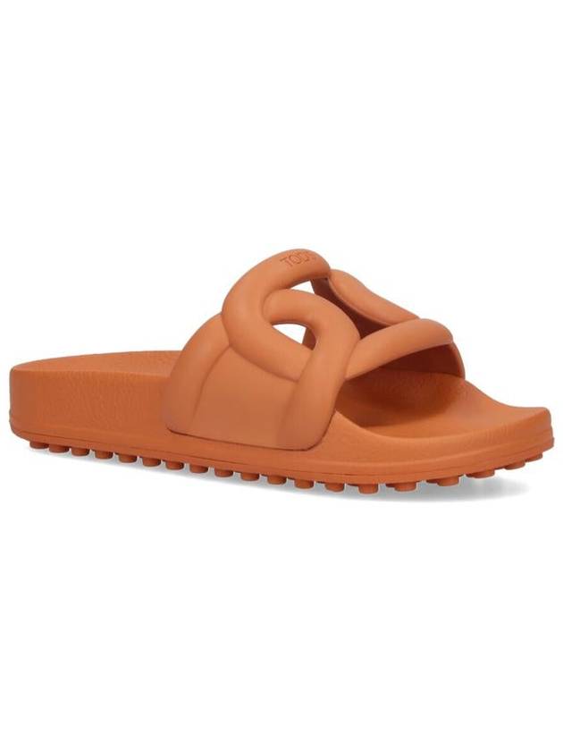 Maxi Chain Rubber Slide Slippers Brown - TOD'S - BALAAN 3