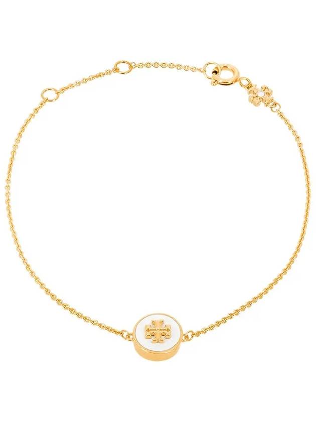 Kira Enamel Chain Bracelet Gold White - TORY BURCH - BALAAN 5