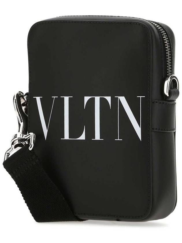 logo zipper calfskin cross bag black - VALENTINO - BALAAN 3