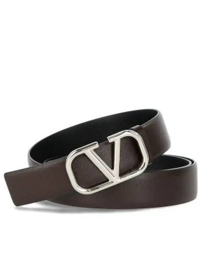 V Logo Signature Belt Black - VALENTINO - BALAAN 2