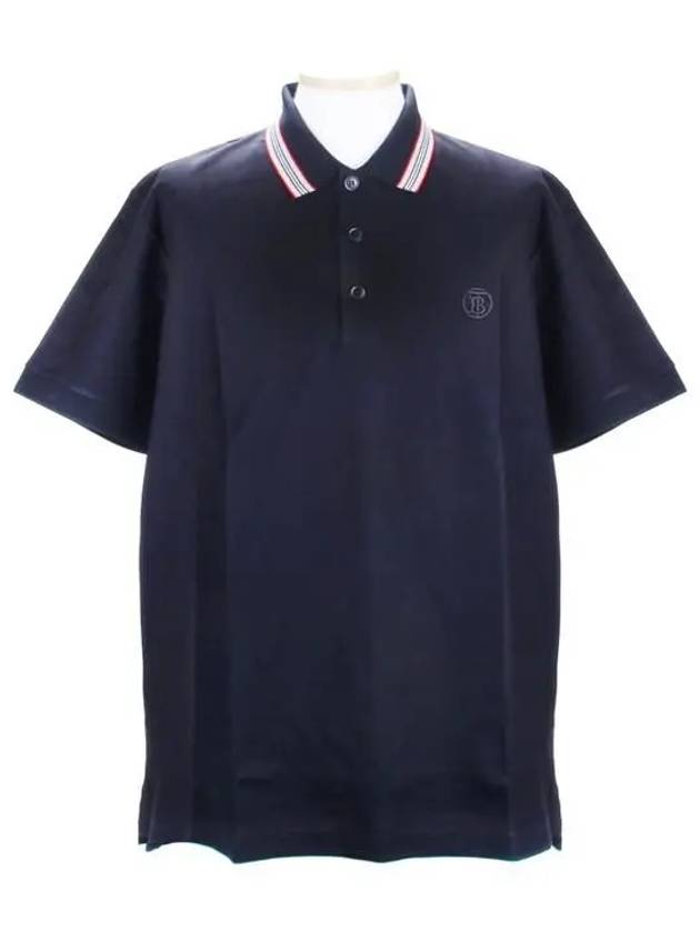 Icon Stripe Short Sleeve Polo Shirt Black - BURBERRY - BALAAN 2