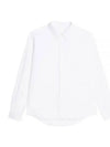 Hidden Button Long Sleeve Shirt White - AMI - BALAAN 2