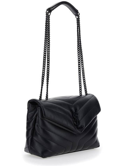 Monogram Loulou Matelasse Y Leather Small Shoulder Bag Black - SAINT LAURENT - BALAAN 2