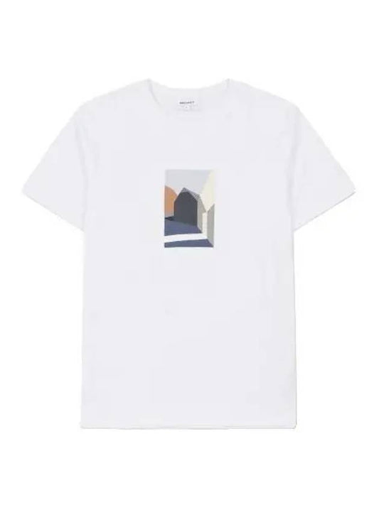 Johannes Collage Short Sleeve T Shirt White Tee - NORSE PROJECTS - BALAAN 1