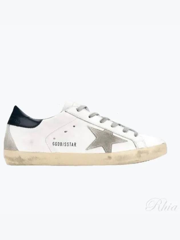 Superstar Heel Tab Low Sneakers White Navy - GOLDEN GOOSE - BALAAN 2