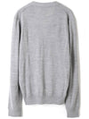 V-Neck Wool Cardigan Light Grey - TOM FORD - BALAAN 3