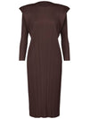 Monthly Color September Long Dress Dark Brown - ISSEY MIYAKE - BALAAN 2