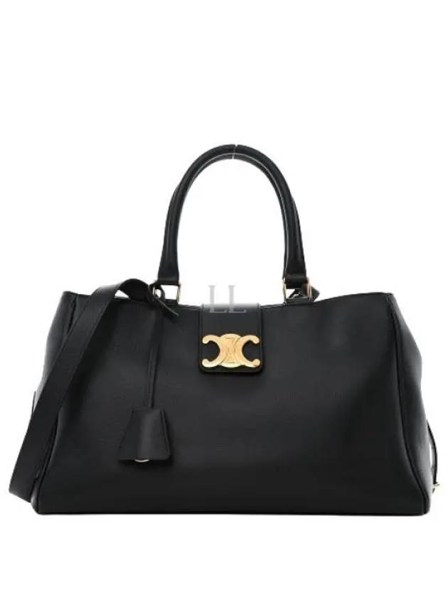 Appoline Medium Supple Calfskin Tote Bag Black - CELINE - BALAAN 2