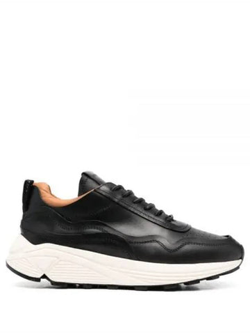 24 Vinci B10050 PE MOTS 01 Black Leather Sneakers - BUTTERO - BALAAN 1