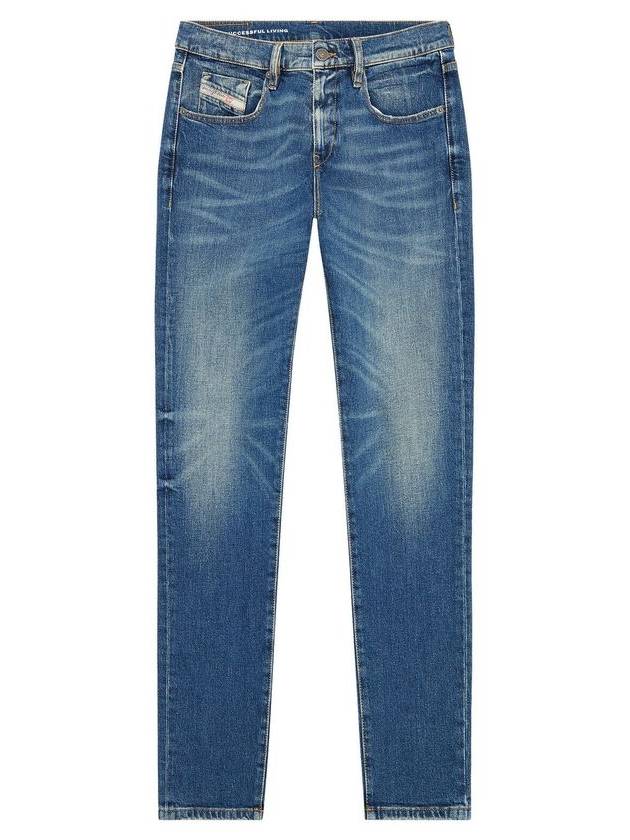 Destructive Slim Fit Jeans Blue - DIESEL - BALAAN 3