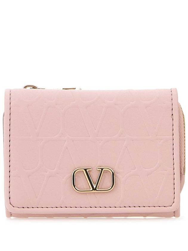 Twill Iconograph Half Wallet Rose - VALENTINO - BALAAN 2