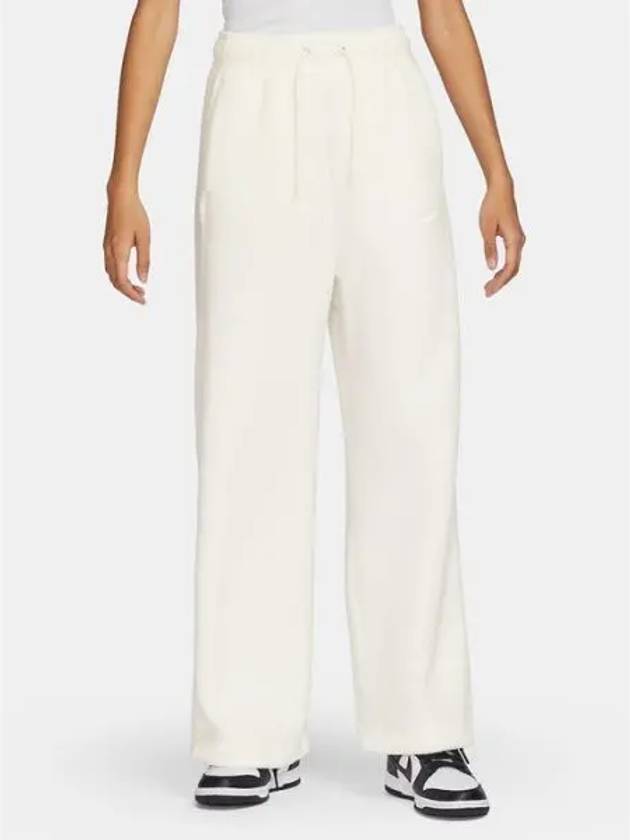 Sportswear Plush Straight Pants White - NIKE - BALAAN 2