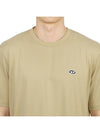 T Just Doval PJ Oval D Patch Short Sleeve T Shirt Beige - DIESEL - BALAAN 8