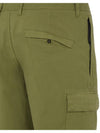 Men's Cargo Bermuda Waffen Patch Shorts Olive Green - STONE ISLAND - BALAAN 5