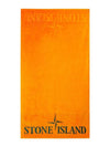 Cotton Terry Logo Beach Towel Orange - STONE ISLAND - BALAAN 1