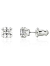 Stilla Round Stud Earrings White - SWAROVSKI - BALAAN 4