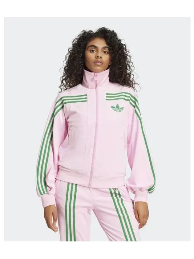 adidas 70s velor track top pink green JN8284 - ADIDAS - BALAAN 2