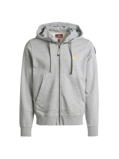 Charlie Embo Cotton Hooded Zip-Up Grey Melange - PARAJUMPERS - BALAAN 1