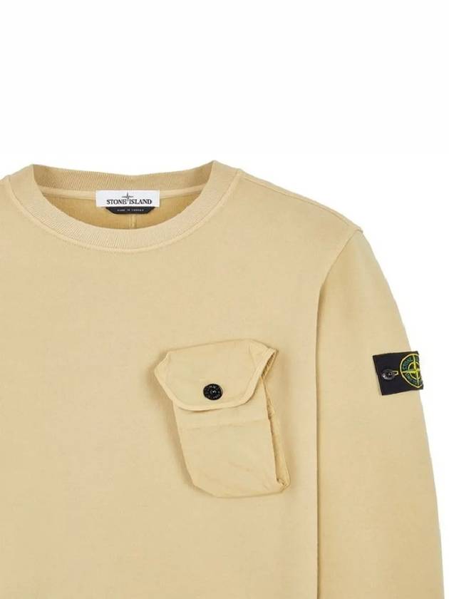 Men's Wappen Patch Pocket Sweatshirt Ecru - STONE ISLAND - BALAAN 5