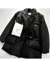 40 Women s Triangular Logo Re Nylon Belt Padded Jacket - PRADA - BALAAN 3