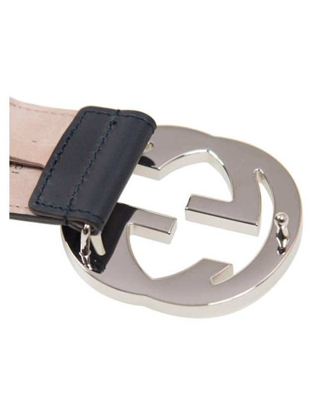 Interlocking G Buckle Web Belt Navy - GUCCI - BALAAN 6