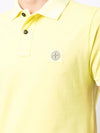 Men's Logo Patch Cotton Short Sleeve Polo Shirt Light Yellow - STONE ISLAND - BALAAN 3