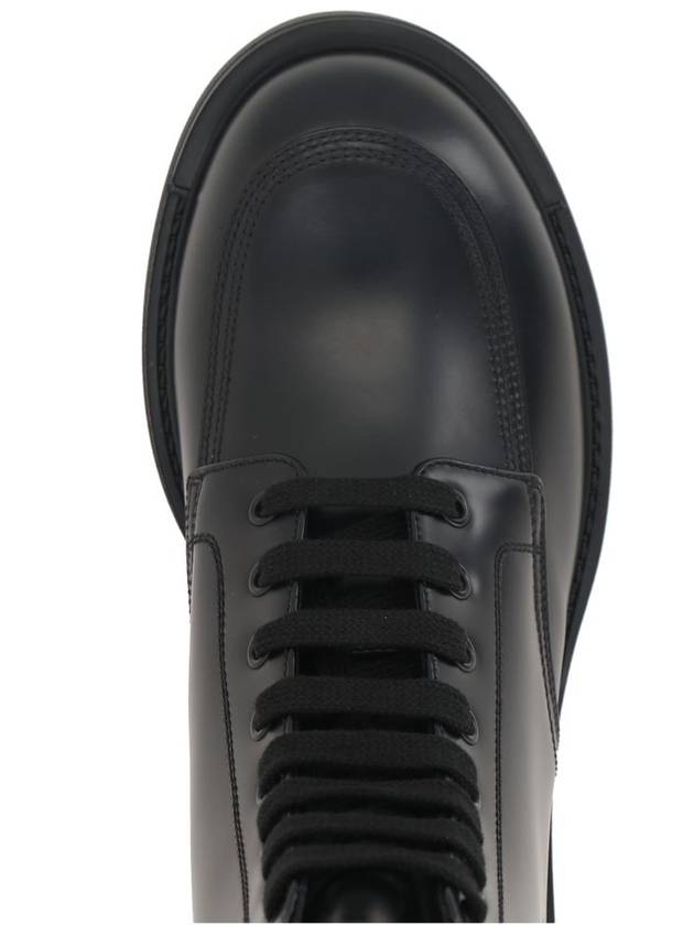 Brushed Leather Ankle Boots Black - PRADA - BALAAN 5