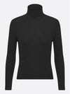 Cashmere Silk Long Sleeve Turtleneck Black - DIOR - BALAAN 2