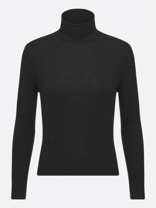 Cashmere Silk Long Sleeve Turtleneck Black - DIOR - BALAAN 2