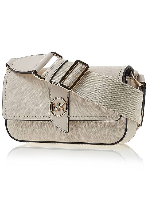 Greenwich Small Saffiano Leather Sling Cross Bag White - MICHAEL KORS - BALAAN 3