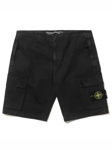 Old Effect Badge Cargo Bermuda Pants Slim Fit Men s Shorts Short - STONE ISLAND - BALAAN 1