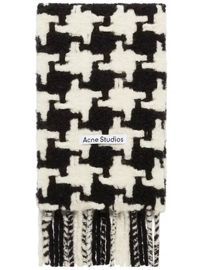 Hound Check Muffler White Black - ACNE STUDIOS - BALAAN 2